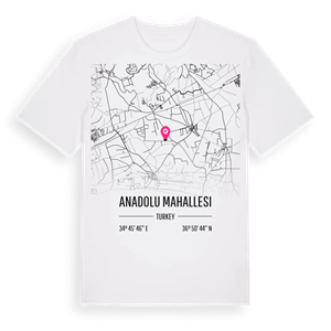 Anadolu Mahallesi karta t-shirt – ekologisk bomull t-shirt från Pinshirt