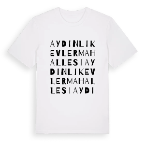 Aydınlıkevler Mahallesi ordlek t-shirt – ekologisk bomull t-shirt från Pinshirt