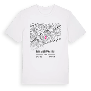 Barbaros Mahallesi karta t-shirt – ekologisk bomull t-shirt från Pinshirt