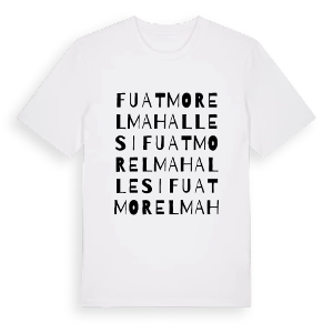 Fuatmorel Mahallesi ordlek t-shirt – ekologisk bomull t-shirt från Pinshirt
