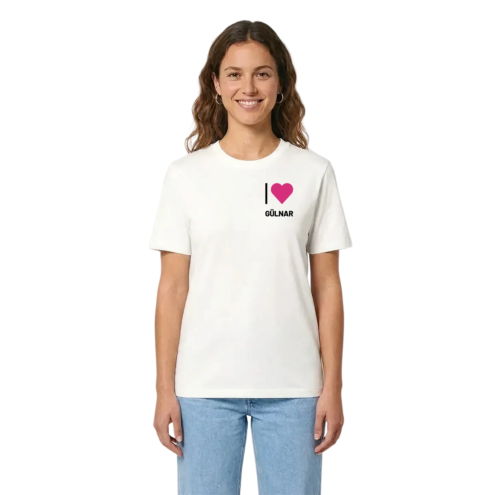 Jag älskar Gülnar t-shirt litet tryck – White, i miljö