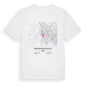 Hüseyin Okan Merzeci Mahallesi karta t-shirt – ekologisk bomull t-shirt från Pinshirt