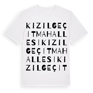Kızılgeçit Mahallesi ordlek t-shirt – ekologisk bomull t-shirt från Pinshirt