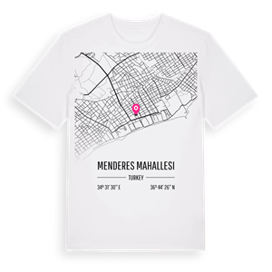 Menderes Mahallesi karta t-shirt – ekologisk bomull t-shirt från Pinshirt