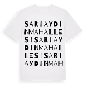 Sarıaydın Mahallesi ordlek t-shirt – ekologisk bomull t-shirt från Pinshirt