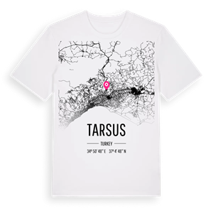 Tarsus karta t-shirt – ekologisk bomull t-shirt från Pinshirt