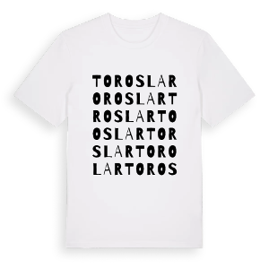 Toroslar ordlek t-shirt – ekologisk bomull t-shirt från Pinshirt