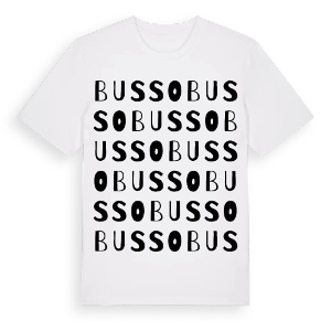 Busso ordlek t-shirt – ekologisk bomull t-shirt från Pinshirt