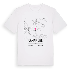 Carpinone karta t-shirt – ekologisk bomull t-shirt från Pinshirt