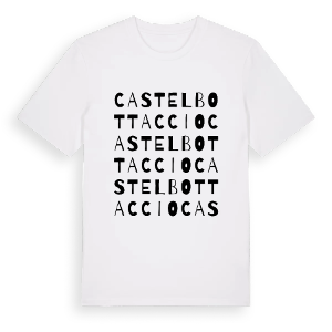 Castelbottaccio ordlek t-shirt – ekologisk bomull t-shirt från Pinshirt