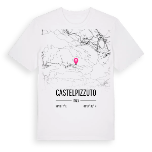 Castelpizzuto karta t-shirt – ekologisk bomull t-shirt från Pinshirt