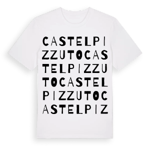 Castelpizzuto ordlek t-shirt – ekologisk bomull t-shirt från Pinshirt