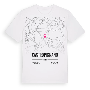Castropignano karta t-shirt – ekologisk bomull t-shirt från Pinshirt