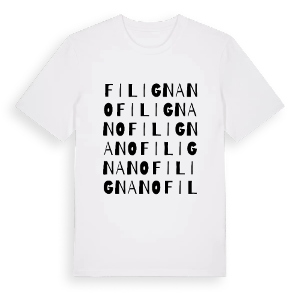 Filignano ordlek t-shirt – ekologisk bomull t-shirt från Pinshirt