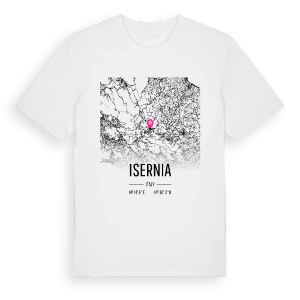 Isernia karta t-shirt – ekologisk bomull t-shirt från Pinshirt