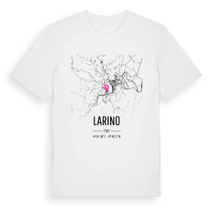 Larino karta t-shirt – ekologisk bomull t-shirt från Pinshirt