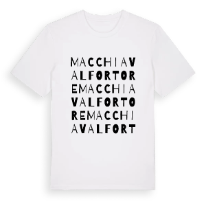 Macchia Valfortore ordlek t-shirt – ekologisk bomull t-shirt från Pinshirt
