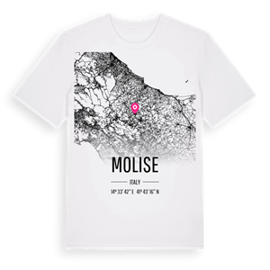 Molise karta t-shirt – ekologisk bomull t-shirt från Pinshirt