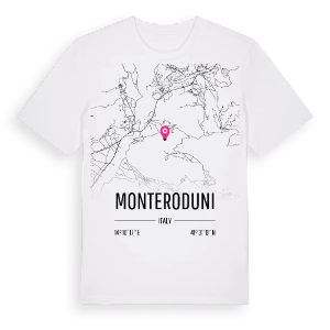 Monteroduni karta t-shirt – ekologisk bomull t-shirt från Pinshirt