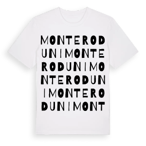Monteroduni ordlek t-shirt – ekologisk bomull t-shirt från Pinshirt
