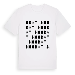 Oratino ordlek t-shirt – ekologisk bomull t-shirt från Pinshirt