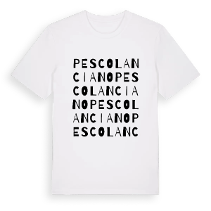 Pescolanciano ordlek t-shirt – ekologisk bomull t-shirt från Pinshirt