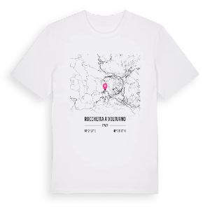 Rocchetta a Volturno karta t-shirt – ekologisk bomull t-shirt från Pinshirt