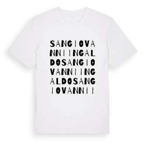 San Giovanni in Galdo ordlek t-shirt – ekologisk bomull t-shirt från Pinshirt