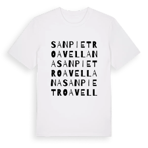 San Pietro Avellana ordlek t-shirt – ekologisk bomull t-shirt från Pinshirt
