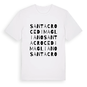 Santa Croce di Magliano ordlek t-shirt – ekologisk bomull t-shirt från Pinshirt
