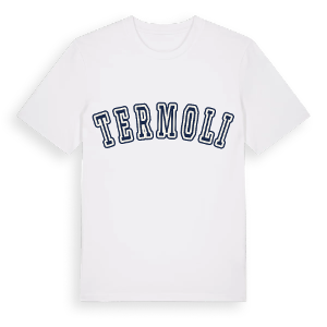 Termoli college t-shirt – ekologisk bomull t-shirt från Pinshirt