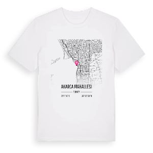 Akarca Mahallesi karta t-shirt – ekologisk bomull t-shirt från Pinshirt