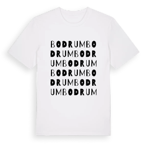 Bodrum ordlek t-shirt – ekologisk bomull t-shirt från Pinshirt