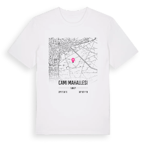 Cami Mahallesi karta t-shirt – ekologisk bomull t-shirt från Pinshirt