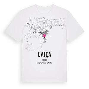 Datça karta t-shirt – ekologisk bomull t-shirt från Pinshirt