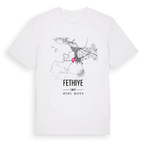 Fethiye karta t-shirt – ekologisk bomull t-shirt från Pinshirt