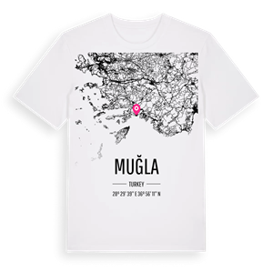 Muğla karta t-shirt – ekologisk bomull t-shirt från Pinshirt