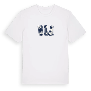 Ula college t-shirt – ekologisk bomull t-shirt från Pinshirt