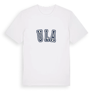 Ula college t-shirt – ekologisk bomull t-shirt från Pinshirt