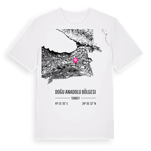 Doğu Anadolu Bölgesi karta t-shirt – ekologisk bomull t-shirt från Pinshirt