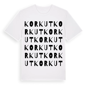Korkut ordlek t-shirt – ekologisk bomull t-shirt från Pinshirt