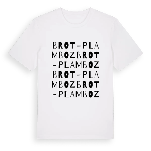 Brot-Plamboz ordlek t-shirt – ekologisk bomull t-shirt från Pinshirt