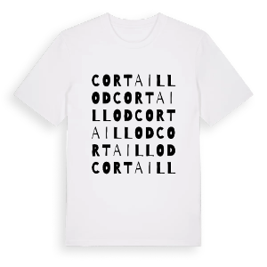 Cortaillod ordlek t-shirt – ekologisk bomull t-shirt från Pinshirt