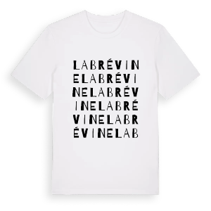 La Brévine ordlek t-shirt – ekologisk bomull t-shirt från Pinshirt