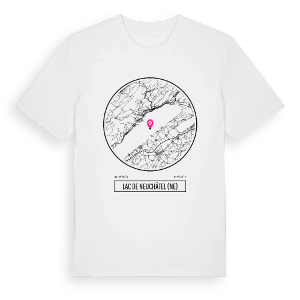 Lac de Neuchâtel (NE) t-shirt – ekologisk bomull t-shirt från Pinshirt