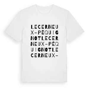 Le Cerneux-Péquignot ordlek t-shirt – ekologisk bomull t-shirt från Pinshirt