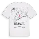 Neuchâtel karta t-shirt