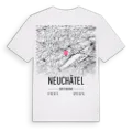 Neuchâtel karta t-shirt