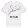 Neuchâtel karta t-shirt