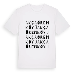 Akçaören köyü ordlek t-shirt – ekologisk bomull t-shirt från Pinshirt